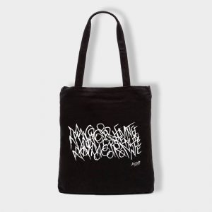 Bolsa de tela «Morente Letras» en color negro Bolsas Bolsas Bolsa de tela «Morente Letras» en color negro