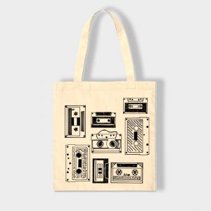 Bolsa de tela «Cassette» en color natural Bolsas Bolsas Bolsa de tela «Cassette» en color natural